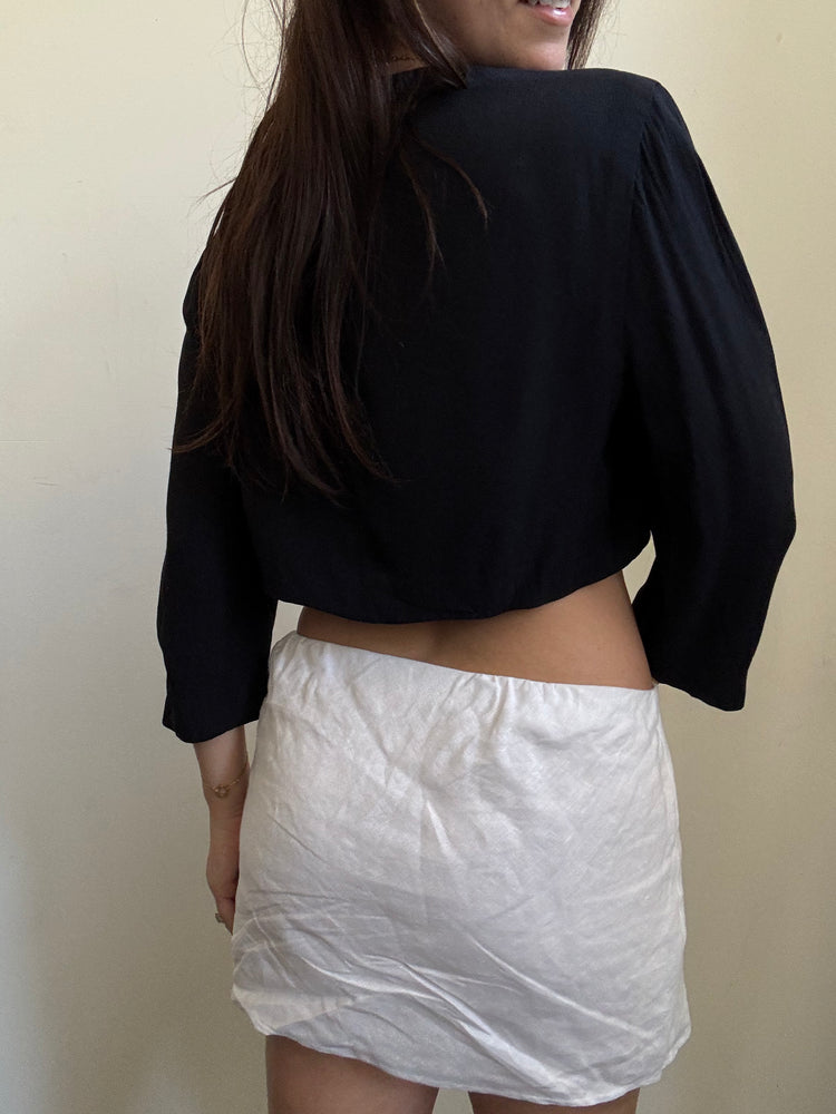 Vintage Italian Black Bolero Size Small