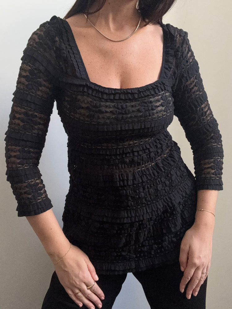 Vintage Max Studio Lace Top Size XS