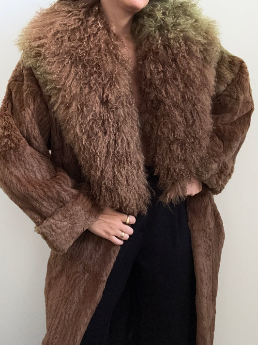 Vintage Beaver Fur Coat Size Medium