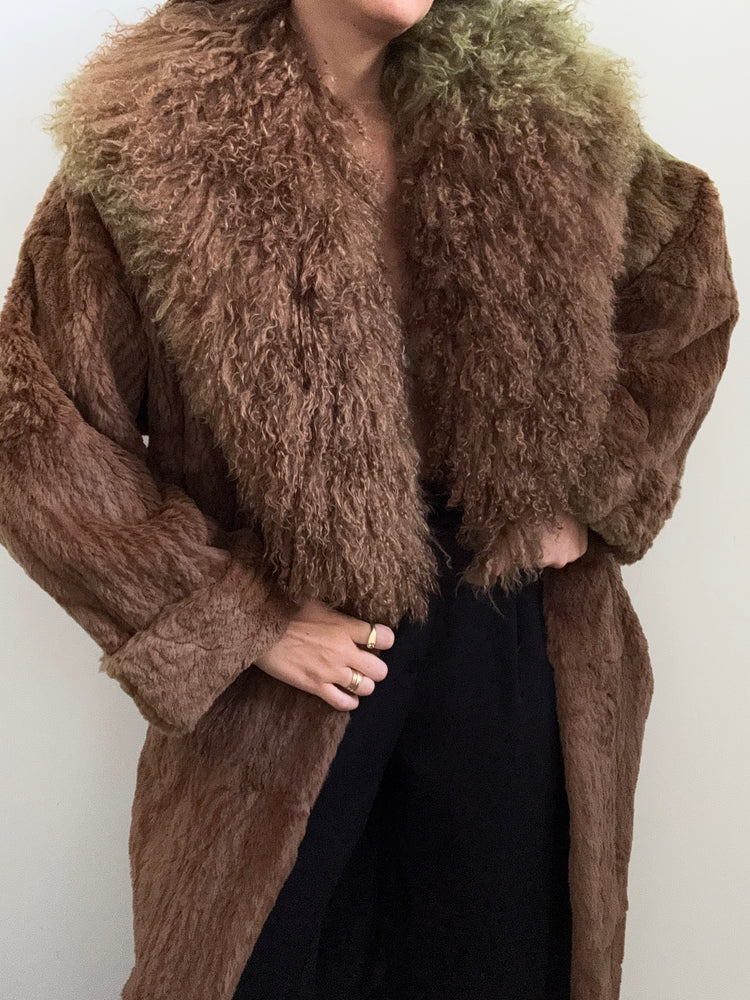 Vintage Beaver Fur Coat Size Medium