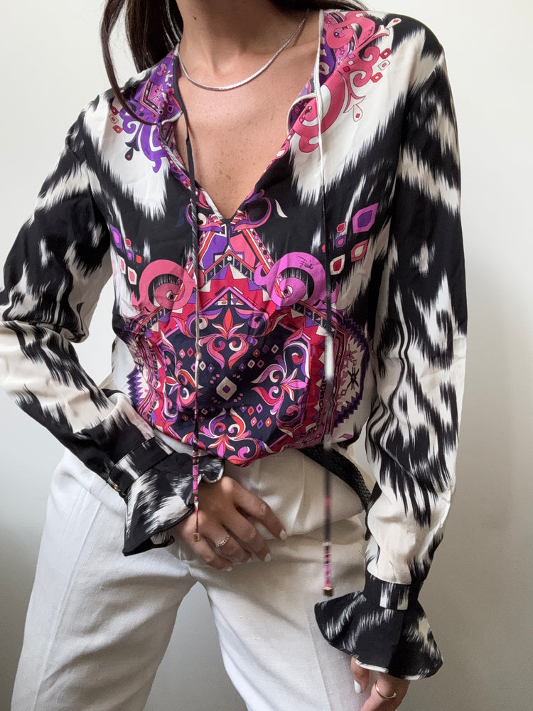 Vintage Emilio Pucci Silk Blouse Size Small