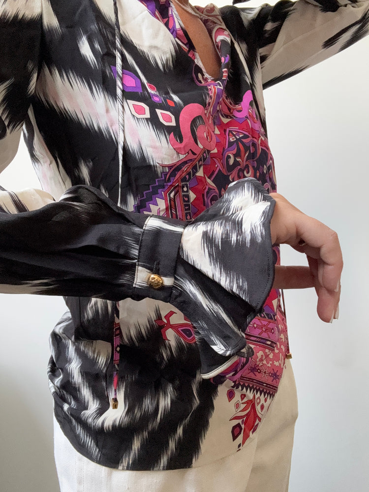Vintage Emilio Pucci Silk Blouse Size Small