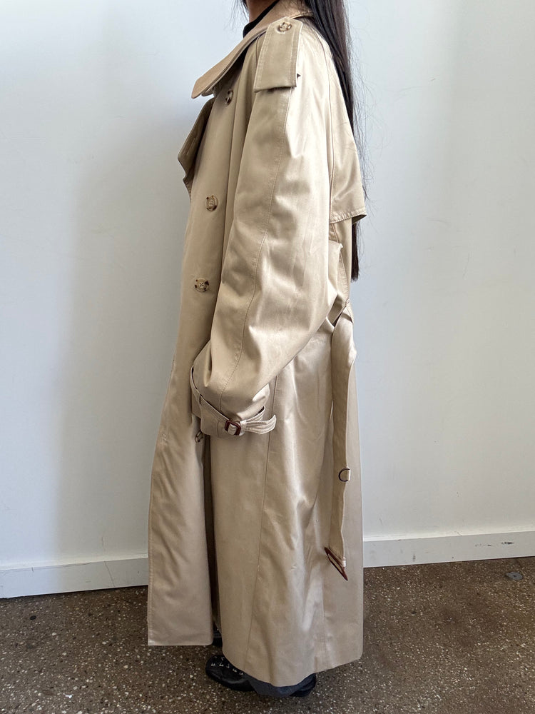Vintage Tan Trench + Removable Lining Size XL