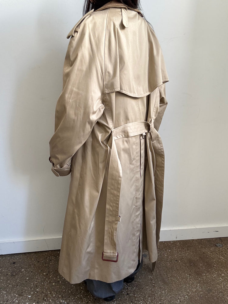 Vintage Tan Trench + Removable Lining Size XL
