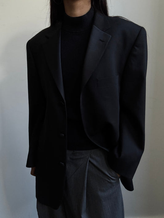 Vintage Tuxedo Blazer in Black Size Medium