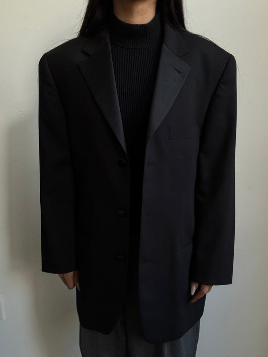 Vintage Tuxedo Blazer in Black Size Medium