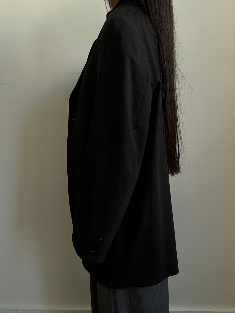 Vintage Tuxedo Blazer in Black Size Medium