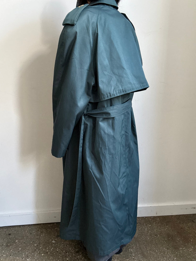 Vintage Dark Green Trench Coat Size M
