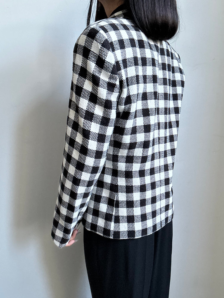 Vintage Tweed Black and White Blazer Size Small