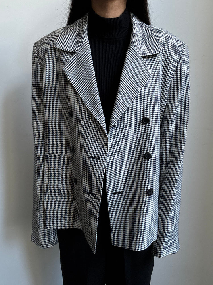 Vintage Houndstooth Blazer in Size M/L
