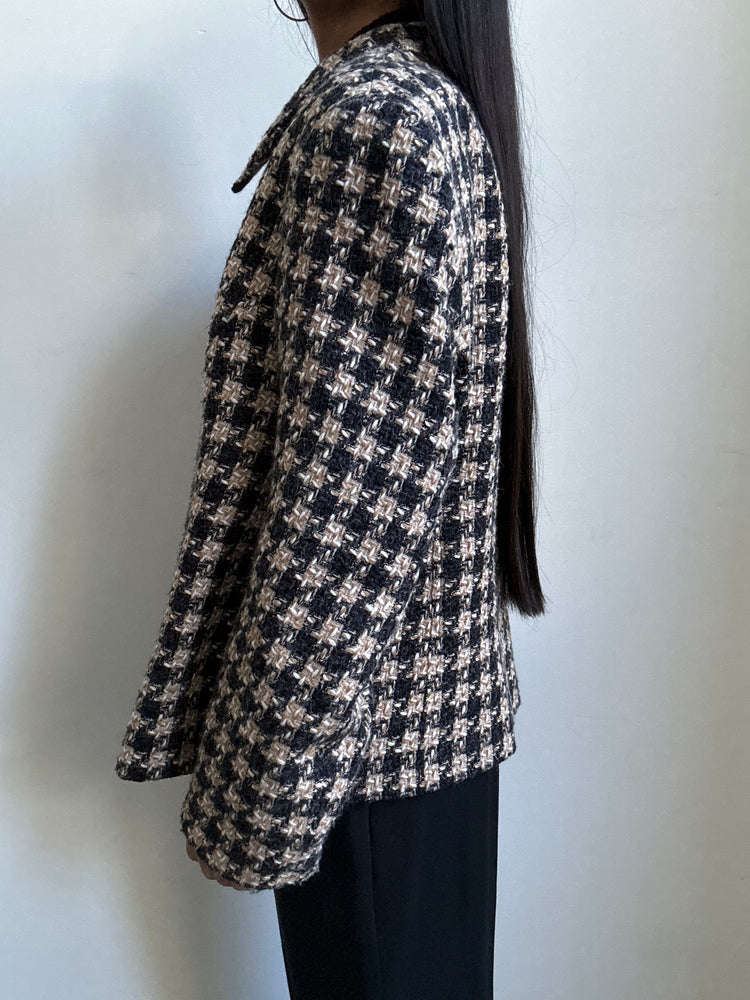 Vintage Tweed Zip Up Jacket Size L