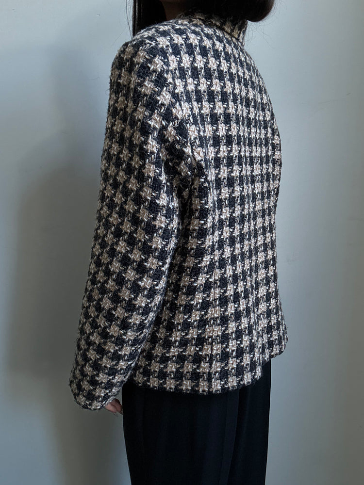 Vintage Tweed Zip Up Jacket Size L