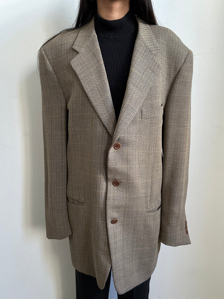 Vintage Italian Light Brown Blazer Size L