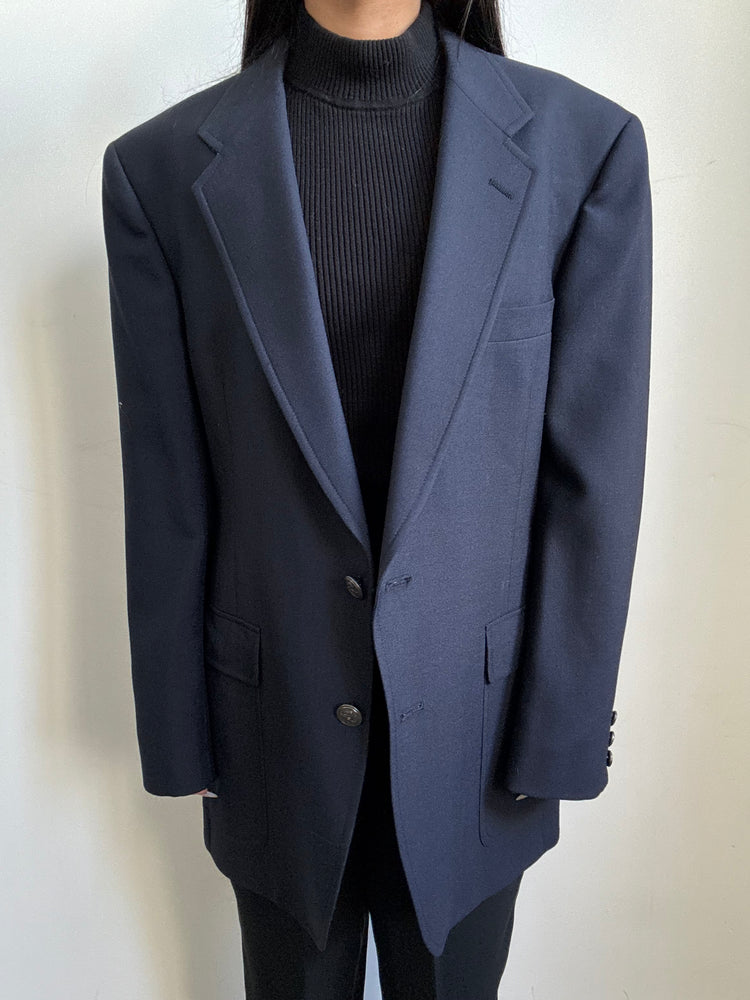 Vintage Navy Twill Classic Blazer Size M