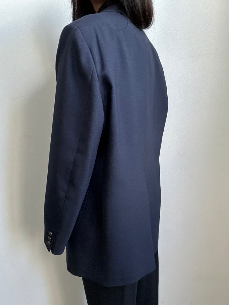 Vintage Navy Twill Classic Blazer Size M
