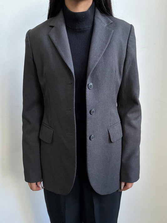 Vintage Charcoal Grey United Colors of Benton Blazer in Size S
