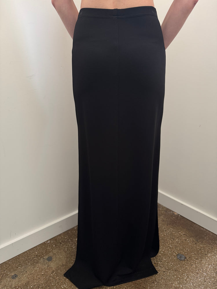 Vintage Tadashi Black Maxi Skirt Size Small