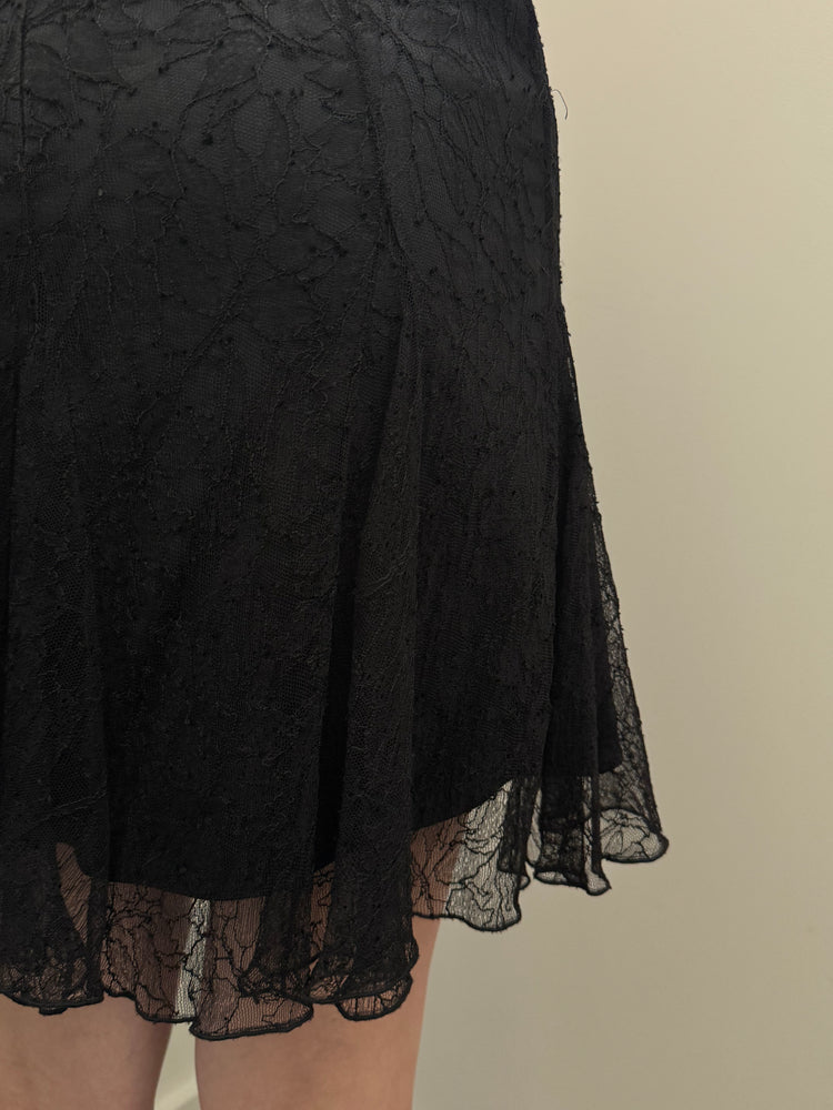Vintage Dolce & Gabbana Black Lace Skirt Size Small 0/2