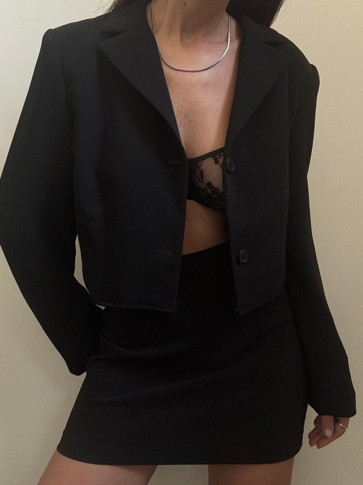 Vintage Black Reworked Blazer Size Medium