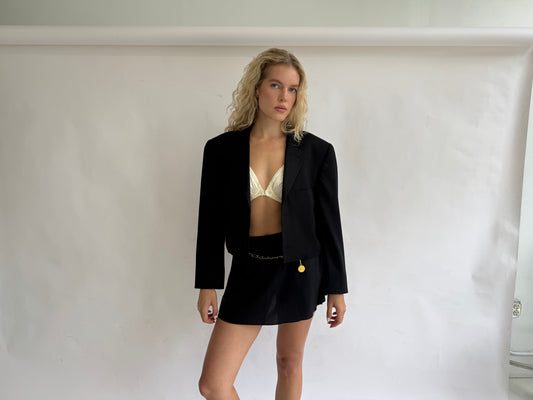 Vintage Tuxedo Cropped Blazer Size S - M