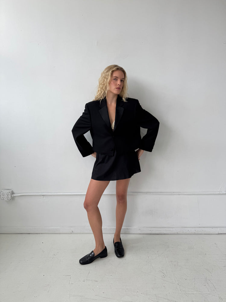 Vintage Tuxedo Cropped Blazer Size S - M