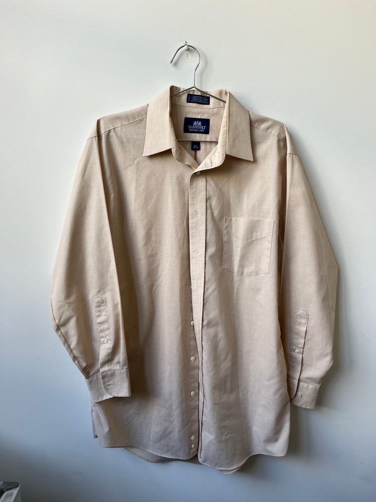 Vintage Beige Button-Up Size Large