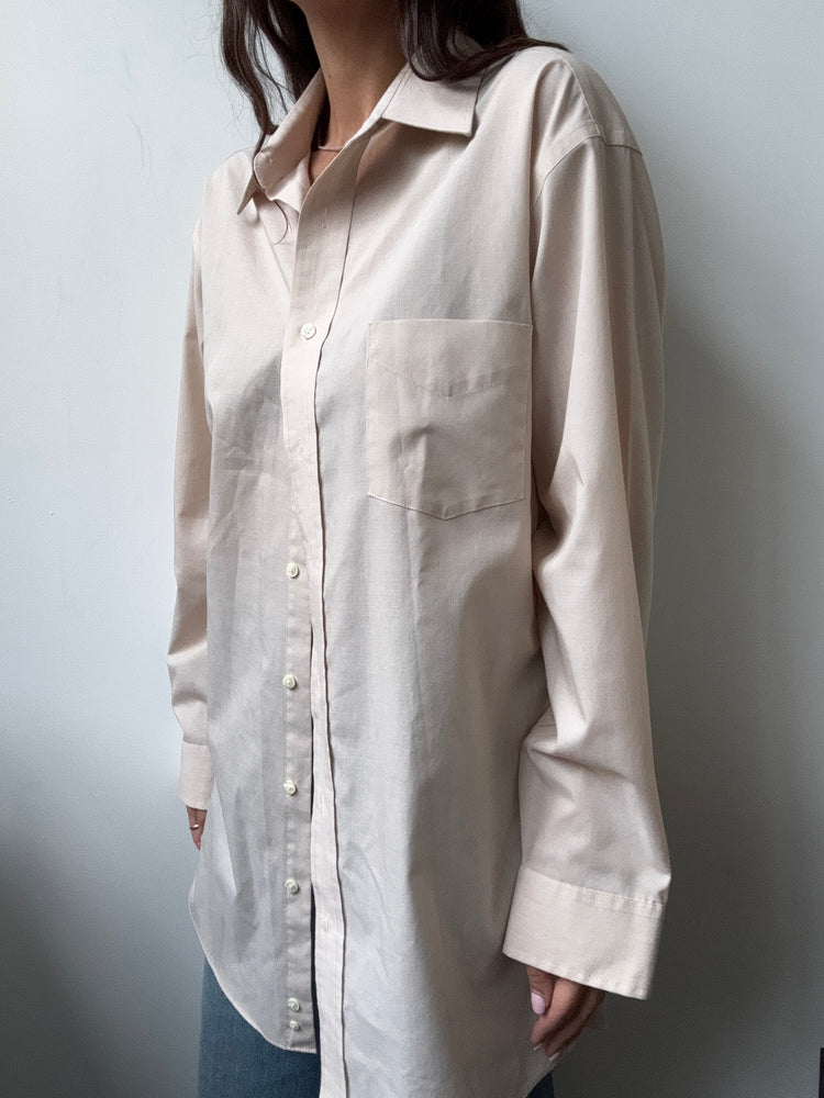 Vintage Beige Button-Up Size Large