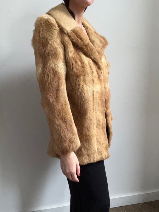 Vintage Red Fox Fur Coat Size XS