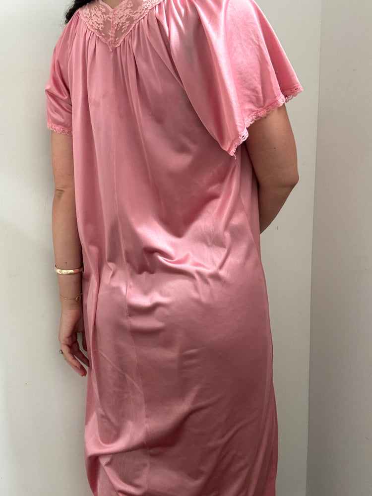 Vintage Pink Night Gown Size Medium