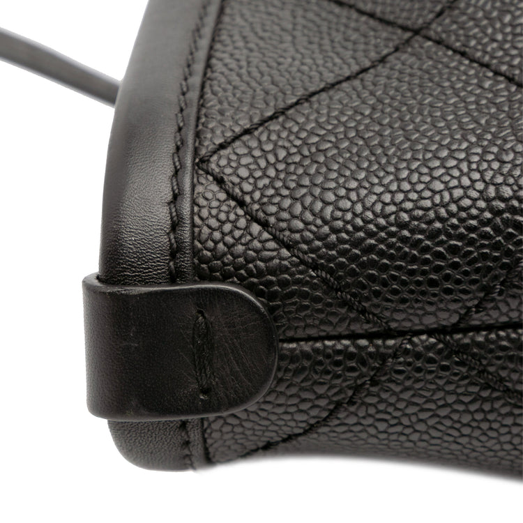 2014XL Chanel Quilted Caviar Shopping Tote