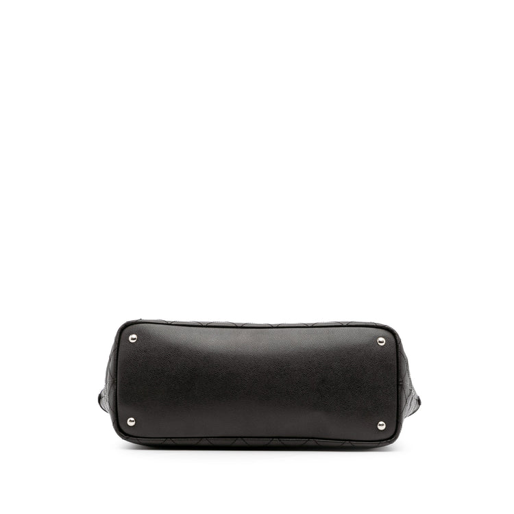 2014XL Chanel Quilted Caviar Shopping Tote