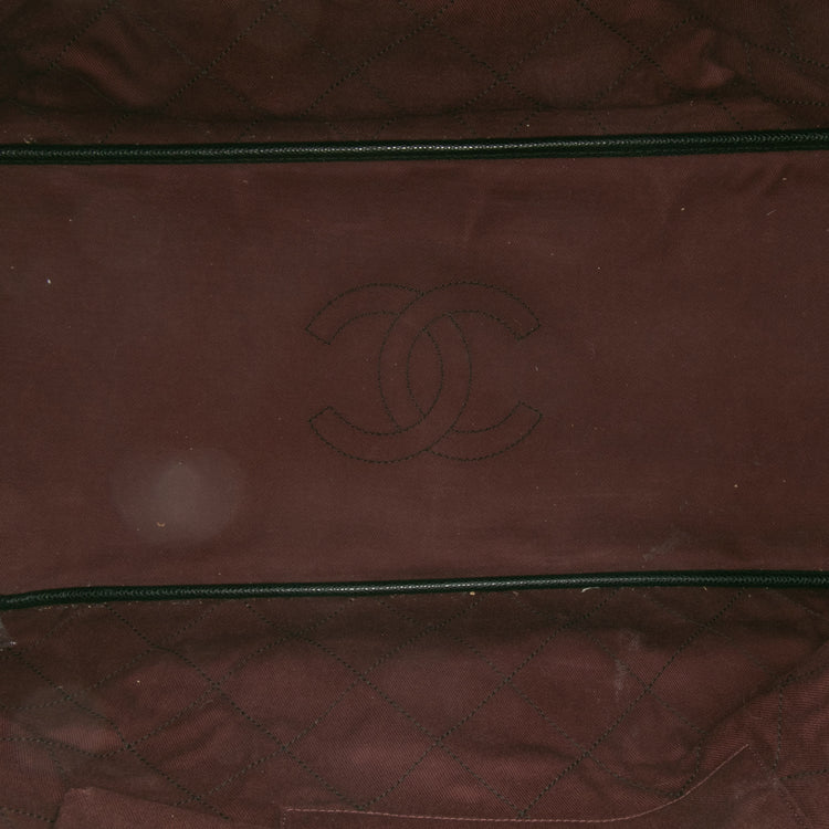 2014XL Chanel Quilted Caviar Shopping Tote