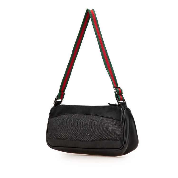 Vintage Gucci Denim Web Shoulder Bag