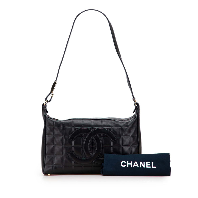 Vintage Chanel Medium Lambskin Chocolate Bar Shoulder Bag