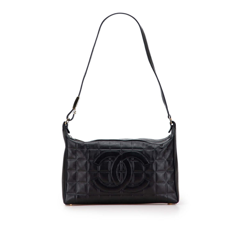 Vintage Chanel Medium Lambskin Chocolate Bar Shoulder Bag