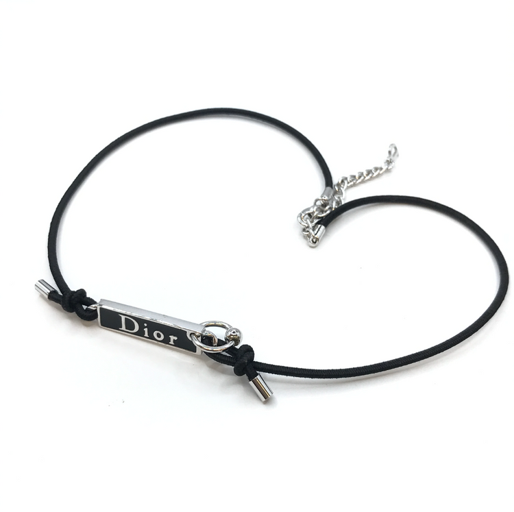 Vintage 2000s Black Dior Choker