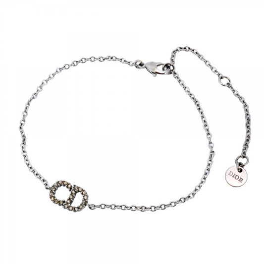 Vintage 2000s Dior Silver Rhinestone Bracelet