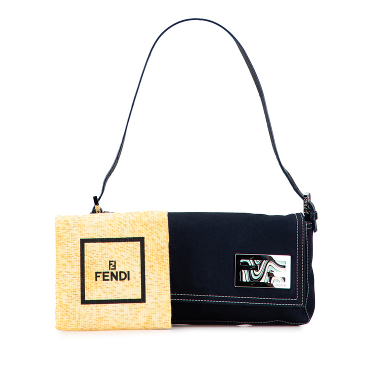 Vintage Fendi Denim Baguette Shoulder Bag