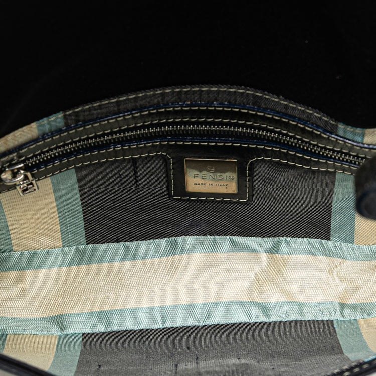 Vintage Fendi Denim Baguette Shoulder Bag