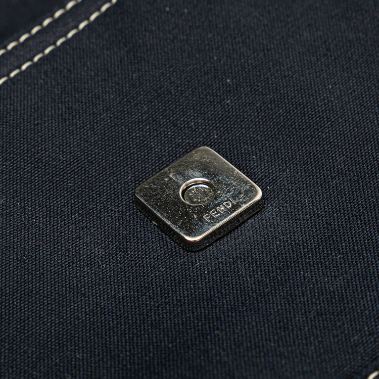 Vintage Fendi Denim Baguette Shoulder Bag