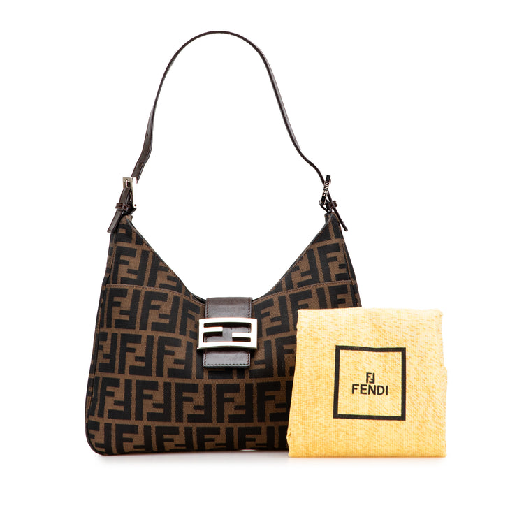 Vintage Fendi Zucca Canvas Shoulder Bag