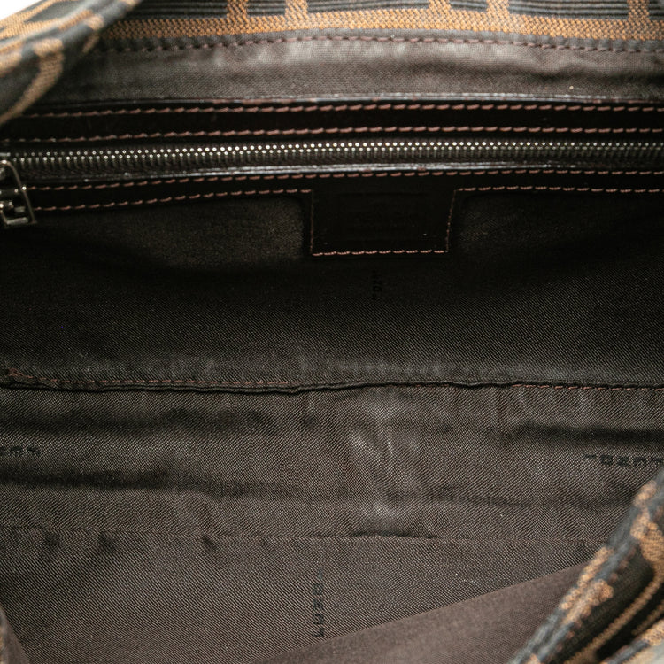 Vintage Fendi Zucca Canvas Shoulder Bag