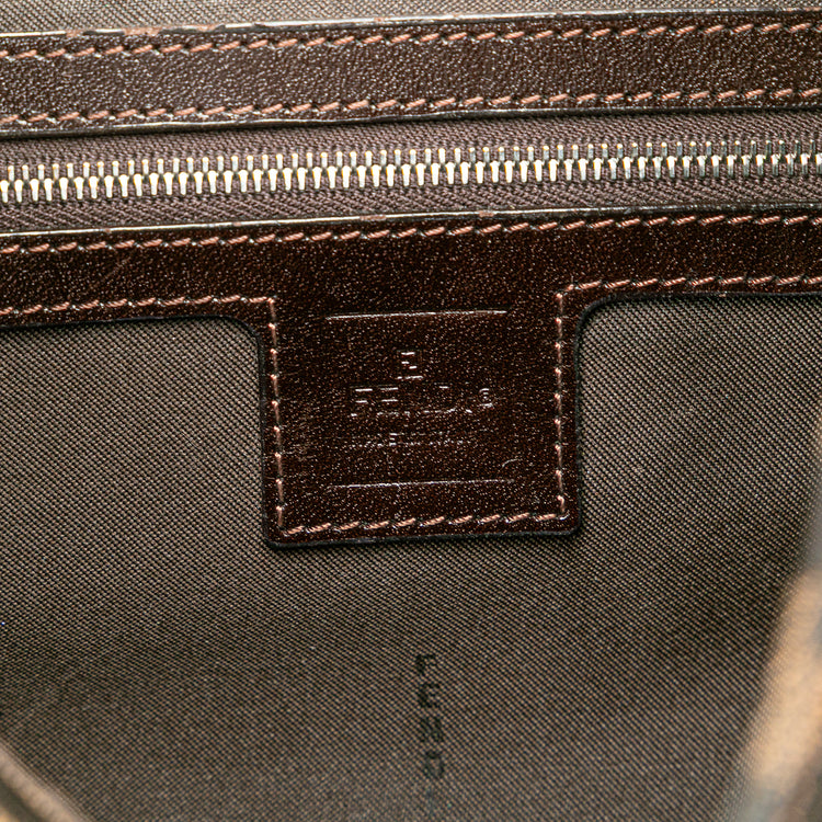 Vintage Fendi Zucca Canvas Shoulder Bag