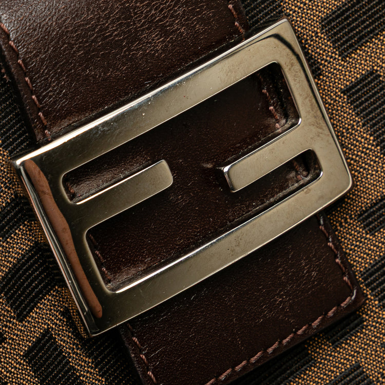 Vintage Fendi Zucca Canvas Shoulder Bag