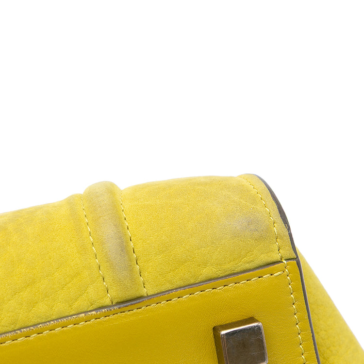 Vintage Yellow Celine Medium Leather Phantom Tote