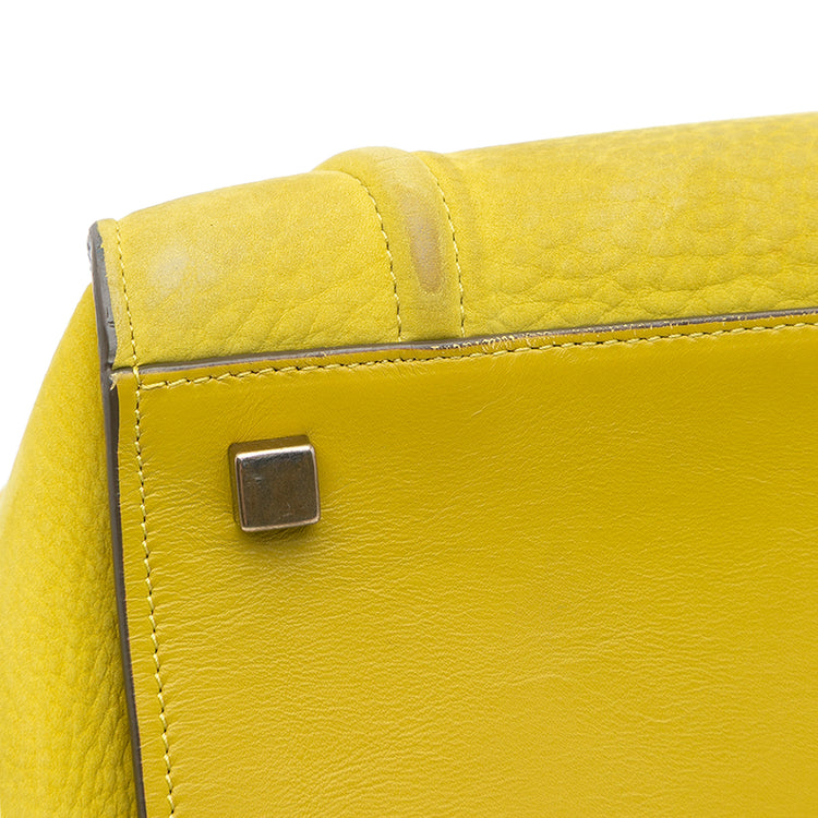 Vintage Yellow Celine Medium Leather Phantom Tote