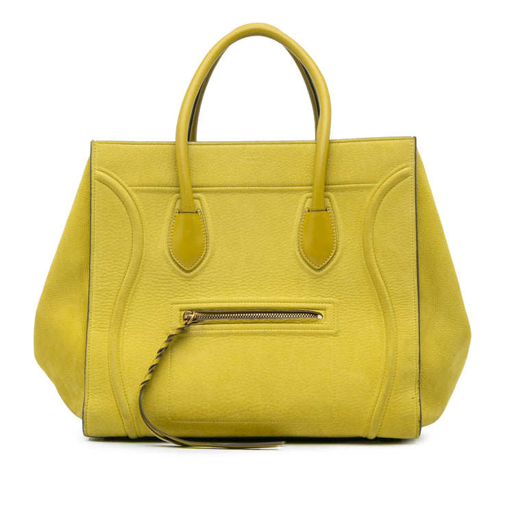 Vintage Yellow Celine Medium Leather Phantom Tote
