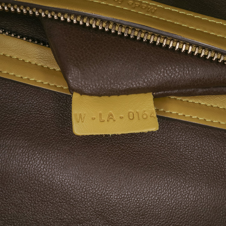 Vintage Yellow Celine Medium Leather Phantom Tote