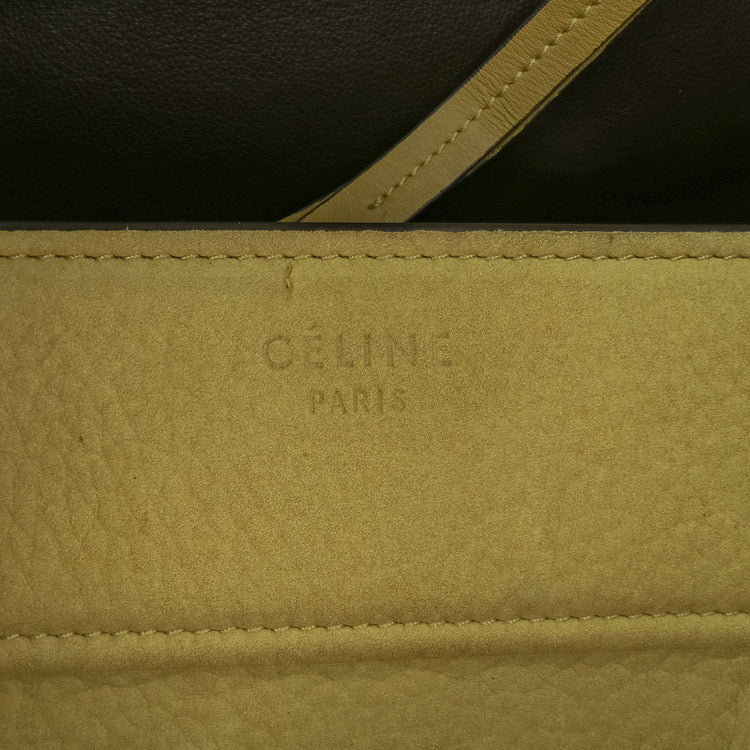 Vintage Yellow Celine Medium Leather Phantom Tote