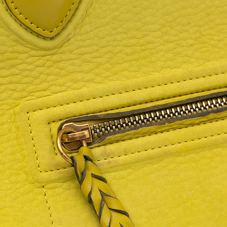 Vintage Yellow Celine Medium Leather Phantom Tote